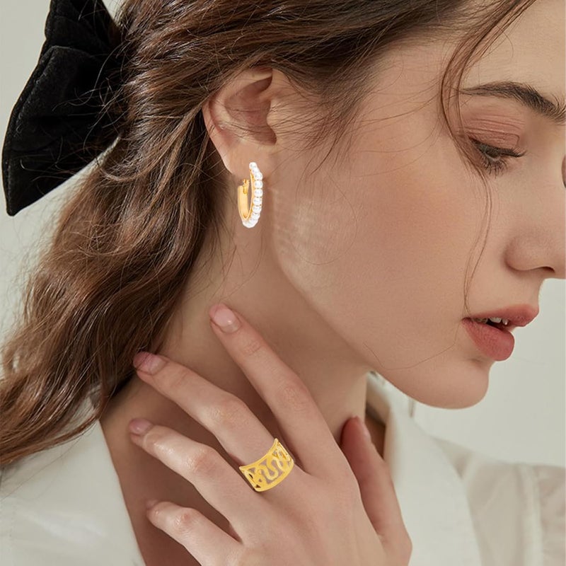 NEWITIN 69 Pieces Gold Jewelry Set for Women Fashion Costume Jewelry Gold Plated Necklace Bracelet Earrings Set for Women - Image 5
